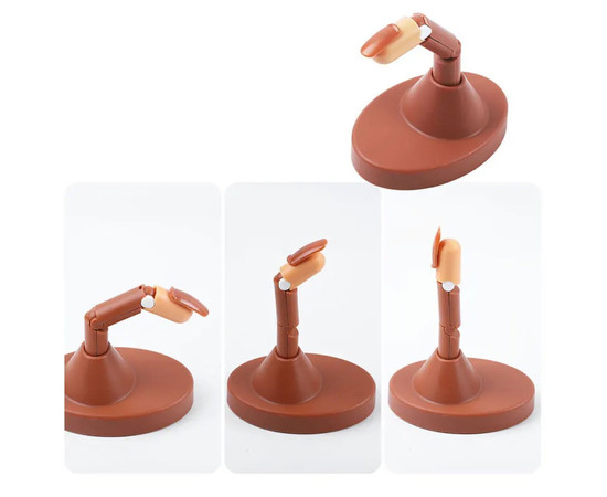 Зображення 2 Тренувальний гнучкий палець-муляж (3 шт) на підставці для манікюру + типси (100 шт.)