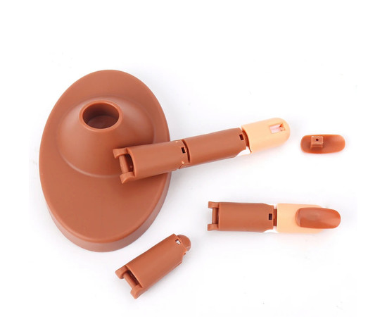 Зображення 6 Тренувальний гнучкий палець-муляж (3 шт) на підставці для манікюру + типси (100 шт.)