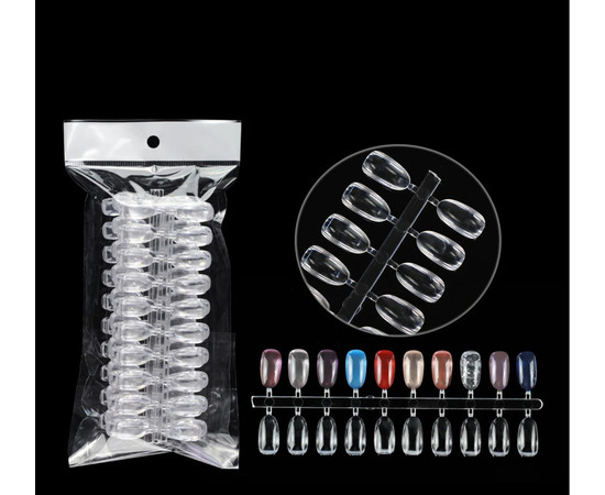 Зображення 4 Демонстраційна палітра лінійка з об'ємними типами (1,1х2 мм) для книги-палітри (120 шт. уп) 436 Прозорий