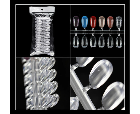 Зображення 6 Демонстраційна палітра лінійка з об'ємними типами (1,1х2 мм) для книги-палітри (120 шт. уп) 436 Прозорий