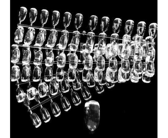 Зображення 8 Демонстраційна палітра лінійка з об'ємними типами (1,1х2 мм) для книги-палітри (120 шт. уп) 436 Прозорий