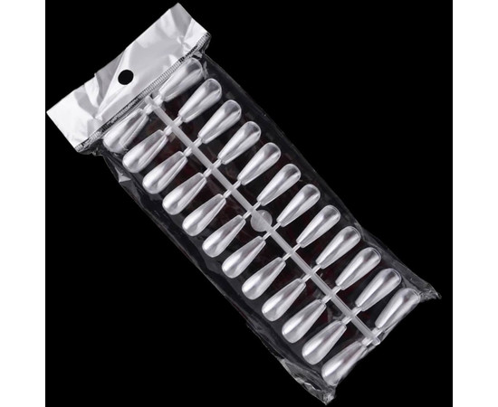 Зображення 4 Прозора палітра-лінійка з відривними типсами "Балерина" для демонстрації гель-лаків та дизайнів(240шт.уп) 438