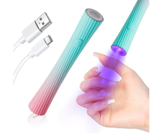 Изображение 3 Лампа-фонарик Led 5 с аккумулятором для сушки ногтей (гелевых типс, верхних форм, декора) - на USB, 3 Вт.