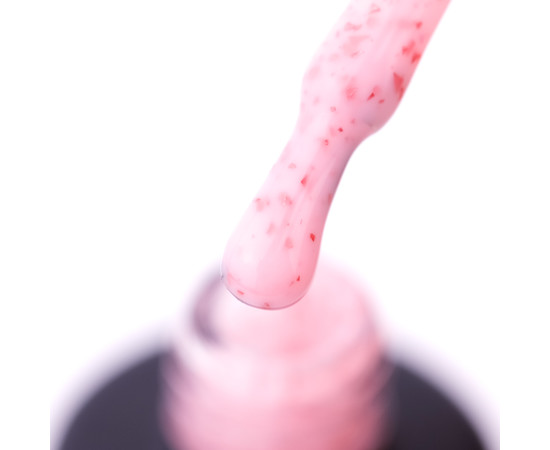 Зображення 2 База з поталлю Nails Molekula Base Bubble Tea Strawberry №BB004 полуниця, 12 мл, Об'єм (мл, г): 12, Колір: BB004
