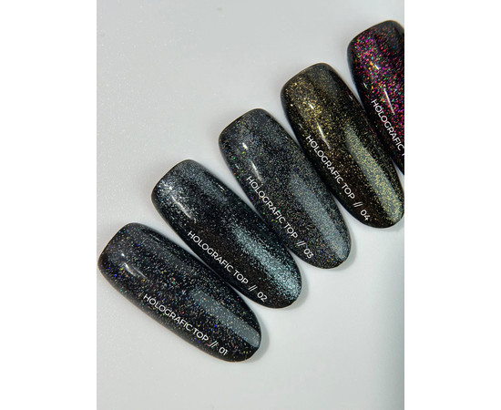 Изображение 4 Toп с голографическим эффектом Siller Shine Holografic Top No Wipe №03, 8 мл