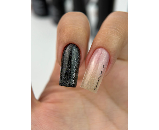 Изображение 2 Toп с голографическим эффектом Siller Shine Holografic Top No Wipe №03, 8 мл