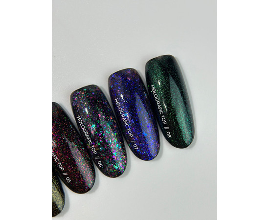 Зображення 4 Toп з голографічним ефектом Siller Shine Holografic Top No Wipe №08, 8 мл