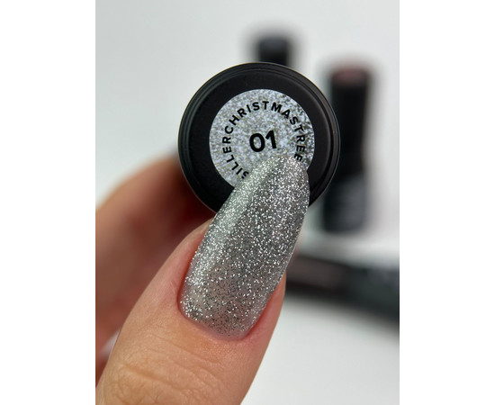 Зображення 2 Гель-лак з шимером Siller Christmas Tree №01, 8 мл