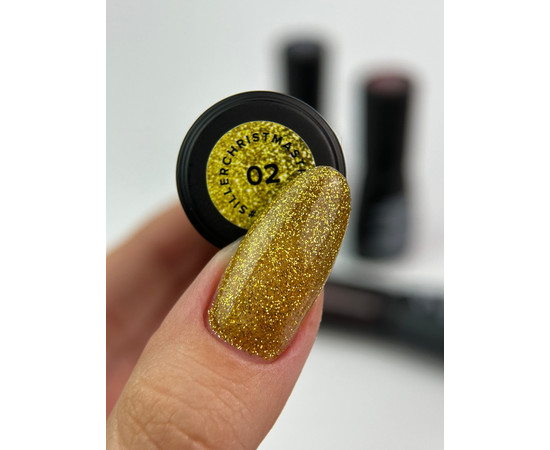 Зображення 2 Гель-лак з шимером Siller Christmas Tree №02, 8 мл