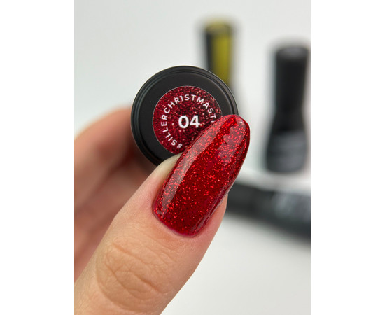 Зображення 2 Гель-лак з шимером Siller Christmas Tree №04, 8 мл