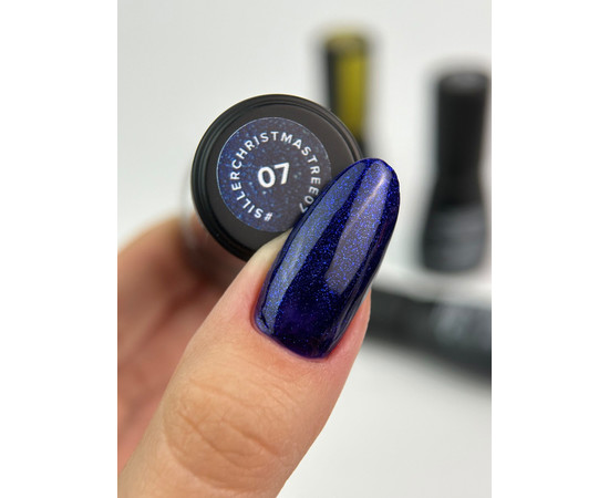 Зображення 2 Гель-лак з шимером Siller Christmas Tree №07, 8 мл