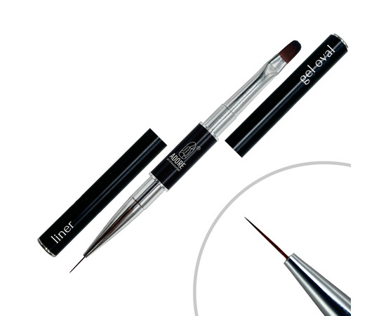 Зображення 2 Пензлик двосторонній Adore prof. Gel Oval & Liner