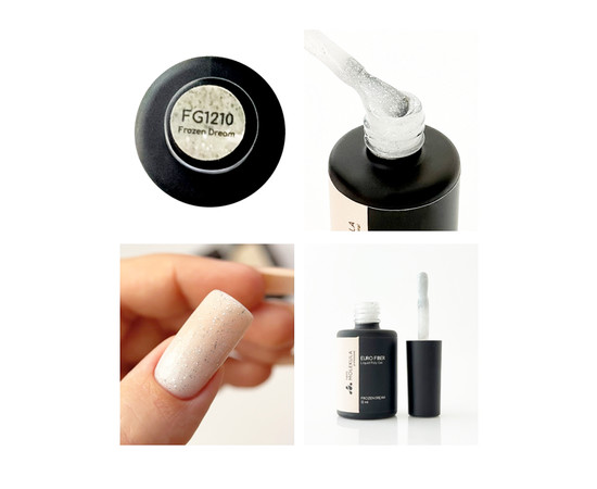 Изображение 3 Жидкий полигель Nails Molekula Euro Fiber Gel Frozen Dream Замерзшая мечта, 12 мл, Объем (мл, г): 12, Цвет: FG1210
