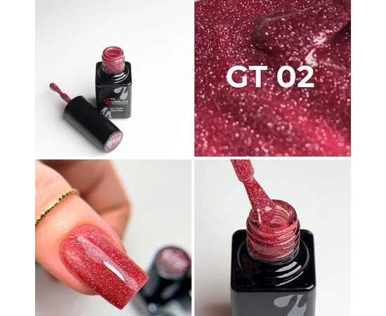 Изображение 3 Гель-лак для ногтей Nails Molekula Glint Touch GT02, 6 мл, Объем (мл, г): 6, Цвет: GT02