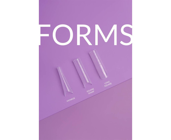 Изображение 2 Верхние формы для наращивания ногтей DNKa Top Nail Forms Square Sharp Острый квадрат, 120 шт