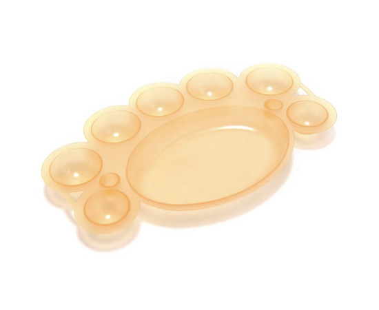 Зображення 2 Художня палітра для розведення гель-лаків, змішування фарб для малювання/пластикова Помаранчевий