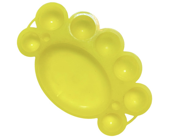 Зображення 2 Художня палітра для розведення гель-лаків, змішування фарб для малювання/пластикова Жовтий