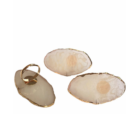 Зображення 5 Палітра - кільце для змішування фарб для брів, гель лаку, клею для нарощування вій Молочний