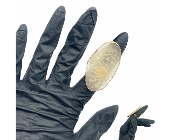 Зображення 6 Палітра - кільце для змішування фарб для брів, гель лаку, клею для нарощування вій Молочний