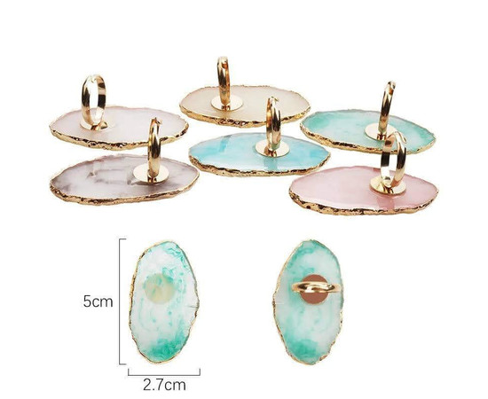 Зображення 3 Палітра - кільце для змішування фарб для брів, гель лаку, клею для нарощування вій Молочний Бірюзовий