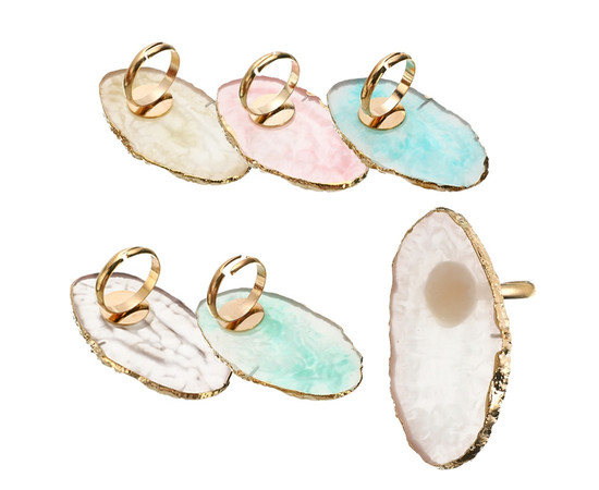 Зображення 7 Палітра - кільце для змішування фарб для брів, гель лаку, клею для нарощування вій Молочний Бірюзовий