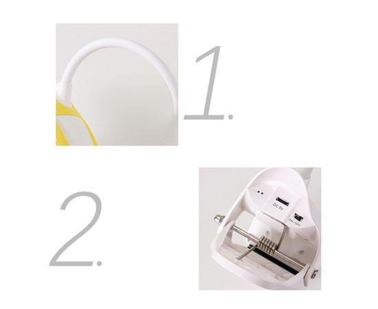 Зображення 2 Акумуляторна гнучка настільна лампа LD-1076 із затискачем для освітлення робочого місця (USB в комплекті) Зелений