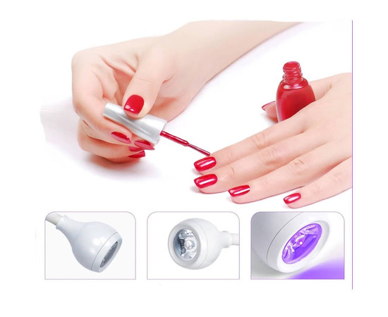 Зображення 2 Настільна лампа FX216 на 9 Вт.на акумуляторі та гнучкій ніжці - для сушіння верхніх форм, гелевих типс та декору