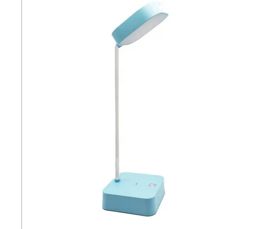 Зображення 7 Акумуляторна LED Лампа 1954 (3 Вт) на гнучкій ніжці + підставка для телефону для освітлення робочого столу Блакитний