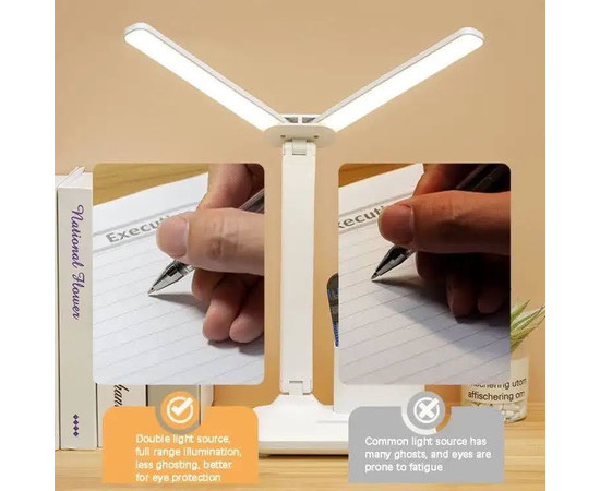 Зображення 8 Акумуляторна LED лампа 1962 (4 Вт) на гнучкій ніжці + підставка для концелярії, пензликів для освітлення робоче
