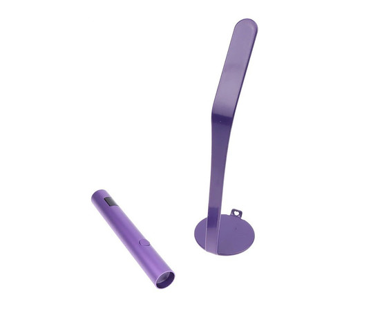Зображення 3 UV/LED лампа Led 3 для сушіння нігтів, верхніх форм, декору - на акумуляторі та магнітній підставці (фіолетова)