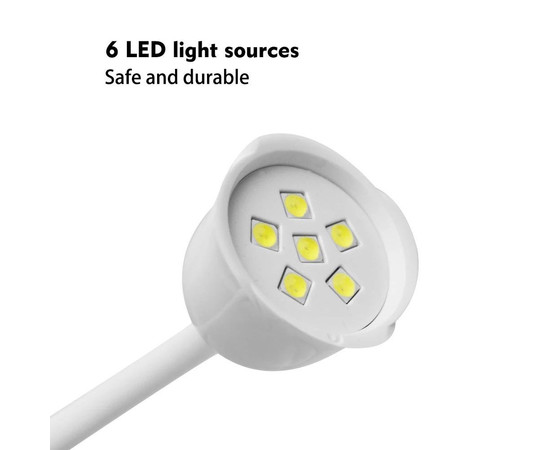 Зображення 4 Настільна гнучка лампа Led 16 для сушіння гель лаку (верхніх форм, гелевих типс, декору) на акумуляторі, 18 Вт.