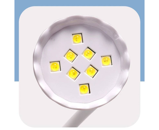 Изображение 3 Настольная гибкая лампа Led 18 для сушки гель лака (верхних форм, гелевых типс, декора)на аккумуляторе, 20 Вт.