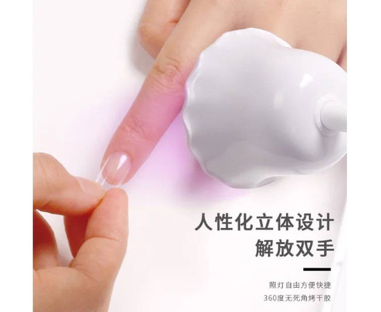 Изображение 2 Настольная гибкая лампа Led 18 для сушки гель лака (верхних форм, гелевых типс, декора)на аккумуляторе, 20 Вт.