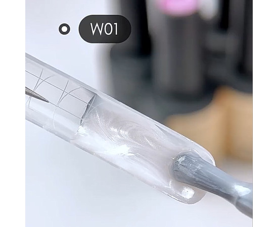 Изображение 3 Гель моделирующий Nails Molekula Euro Fiber Gel W01 Alpine Snow Альпийский снег, 12 мл, Объем (мл, г): 12, Цвет: W01