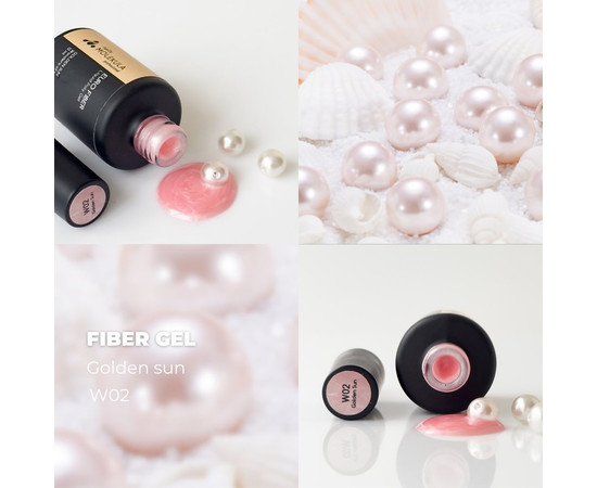 Изображение 2 Гель моделирующий Nails Molekula Euro Fiber Gel W02 Golden Sun Золотое солнце, 12 мл, Объем (мл, г): 12, Цвет: W02