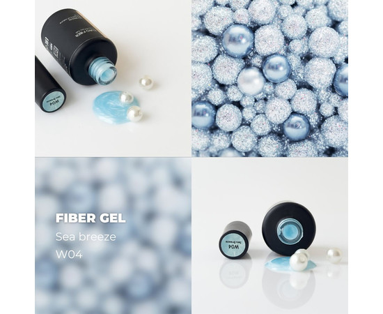 Изображение 2 Гель моделирующий Nails Molekula Euro Fiber Gel W04 Sea Breeze Морской бриз, 12 мл, Объем (мл, г): 12, Цвет: W04