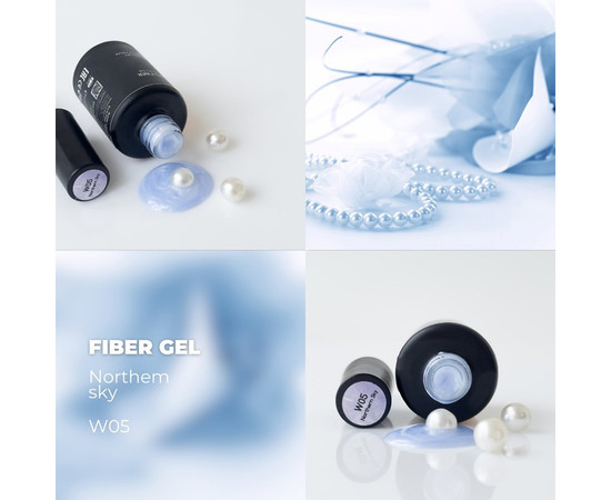 Изображение 2 Гель моделирующий Nails Molekula Euro Fiber Gel W05 Northern Sky Северное небо, 12 мл, Объем (мл, г): 12, Цвет: W05