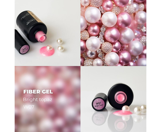 Зображення 2 Гель моделюючий Nails Molekula Euro Fiber Gel W07 Bright Topaz Яскравий топаз, 12 мл, Об'єм (мл, г): 12, Колір: W07