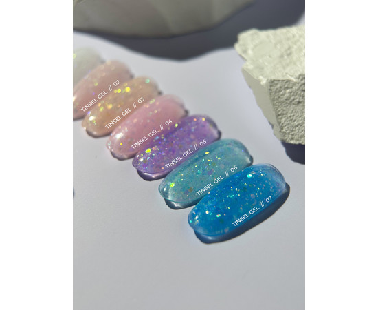 Зображення 5 Гель з блискітками для нігтів Siller Tinsel Gel №07, 15 мл