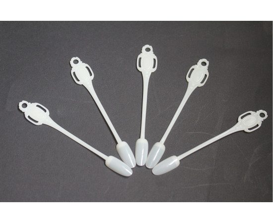 Изображение 3 Палитра веер типсы миндаль молочный с узором YRE 24 шт