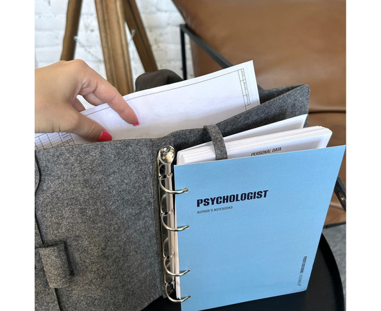 Зображення 2 Професійний блокнот в обкладинці з еко-фетру Professional Journals для психолога