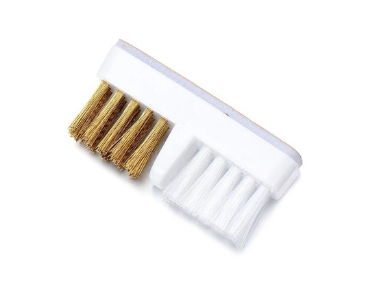 Зображення 3 Щітка для чищення фрез, подвійна (латунь, пластик), на липкій основі