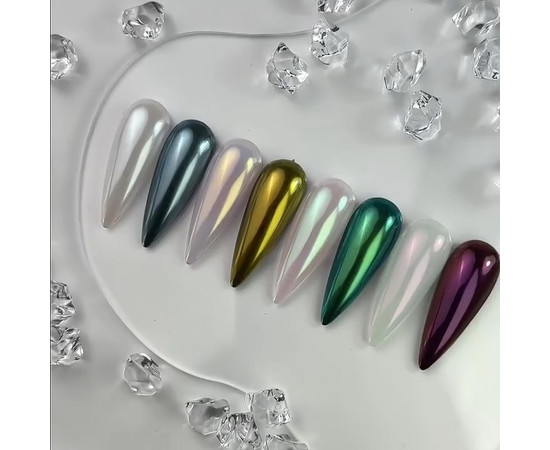 Изображение 3 Зеркальная пудра для втирки Oxxi Professional Diamond Powder №02, 1 г, Объем (мл, г): 1, Цвет: 02