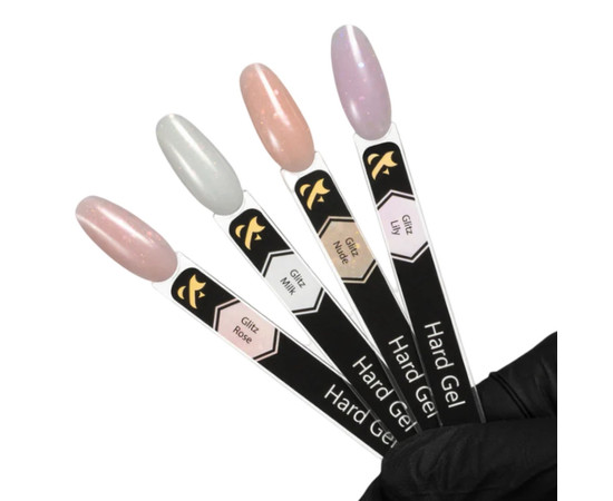 Зображення 2 Моделюючий гель для нігтів F.O.X Hard Gel Glitz Nude, 15 мл, Об'єм (мл, г): 15, Колір: Glitz Nude