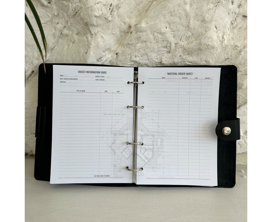 Зображення 6 Професійний блокнот у шкіряній обкладинці Professional Journals для майстра будівельних робіт