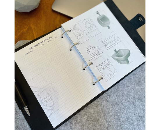 Изображение 2 Профессиональный блокнот в кожаной обложке Professional Journals для сантехника