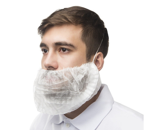 Зображення 4 Наборідник одноразовий Polix PRO&MED™ зі спанбонду білий, 100 шт/пач