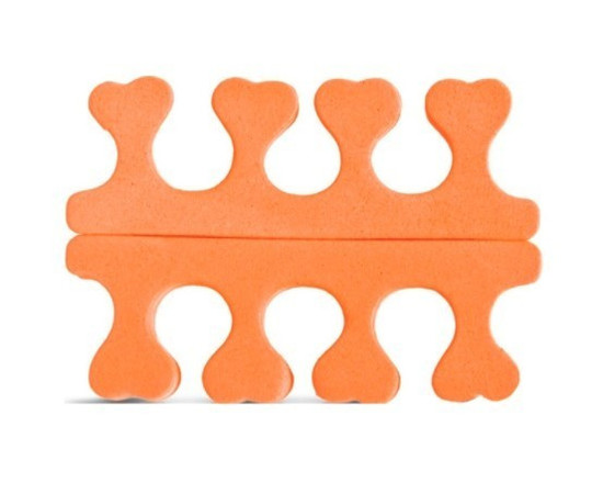 Зображення 3 Розділювачі педикюрні Panni Mlada™ з пінополіетилену помаранчеві, 10 пар/пач