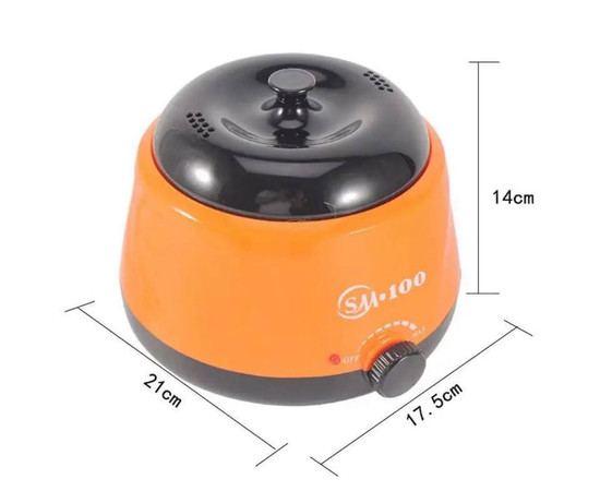 Зображення 4 Баночний воскоплав SM-100 для депіляції з терморегулятором – на 500 мл. та 100 Вт. Помаранчевий