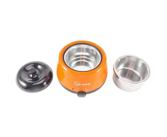 Зображення 2 Баночний воскоплав SM-100 для депіляції з терморегулятором – на 500 мл. та 100 Вт. Помаранчевий